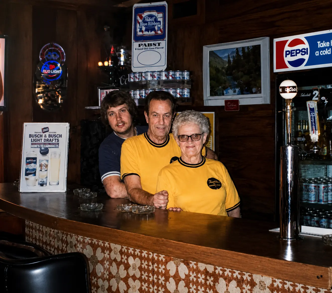 The Harrison family, owners of Stuart Bowl